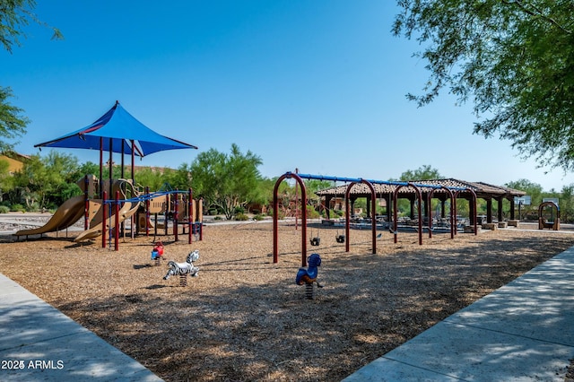 view of jungle gym