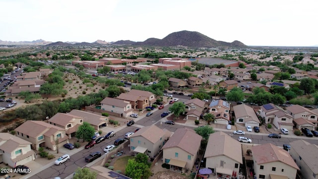 bird's eye view featuring a mountain view