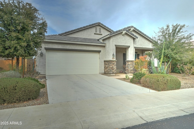 view of front of home featuring a garage