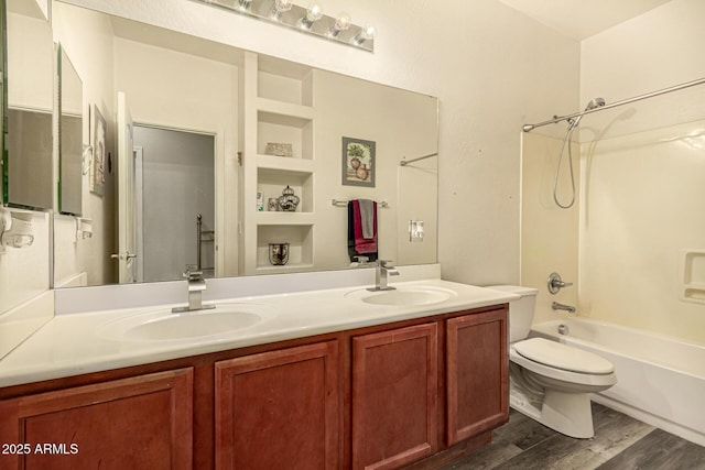13609 W Vermont Ave, Litchfield Park, AZ 85340 - full bath with washtub / shower combination, double vanity, toilet, and a sink