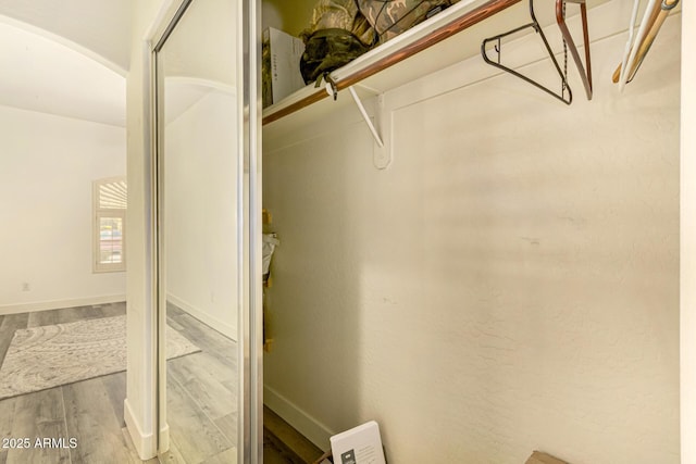13609 W Vermont Ave, Litchfield Park, AZ 85340 - walk in closet featuring arched walkways and wood finished floors
