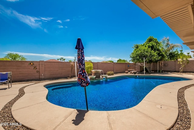 13609 W Vermont Ave, Litchfield Park, AZ 85340 - view of swimming pool with a fenced backyard, a fenced in pool, and a patio