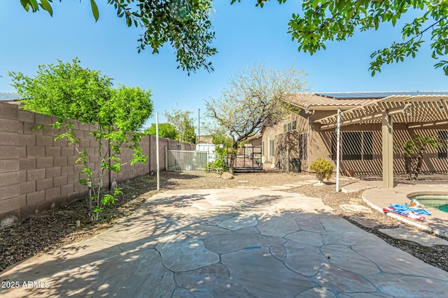 13609 W Vermont Ave, Litchfield Park, AZ 85340 - view of patio / terrace with a fenced backyard and a pergola