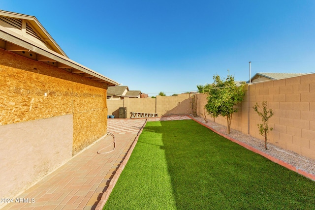 view of yard with a patio area