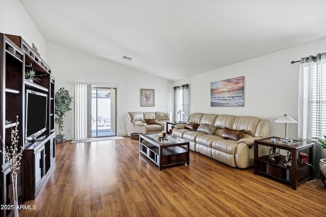 23862 W Chambers St, Buckeye, AZ 85326 - living area featuring lofted ceiling and wood finished floors