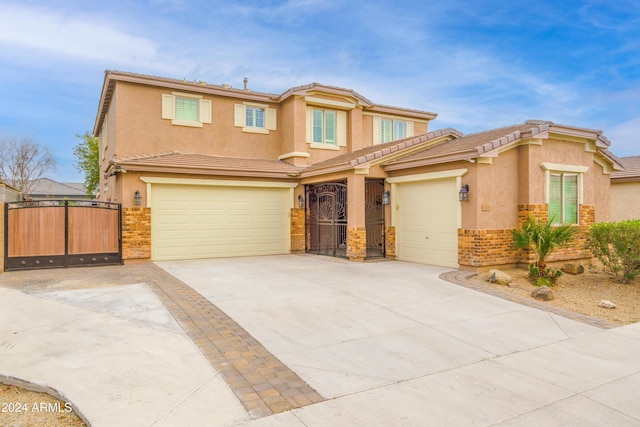 view of front facade with a garage