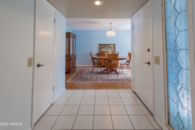 interior space with light hardwood / wood-style floors