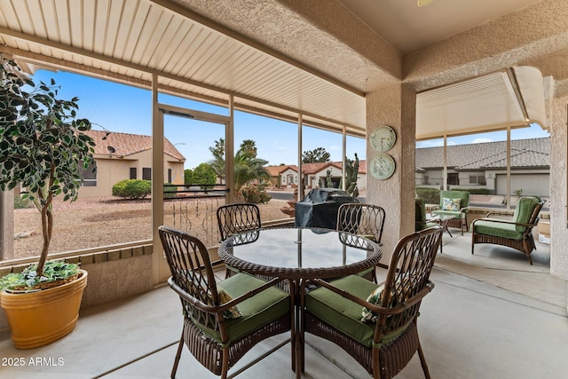 view of sunroom