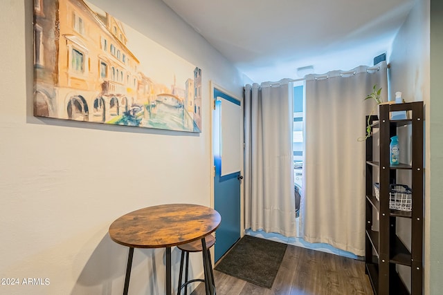 foyer featuring hardwood / wood-style floors