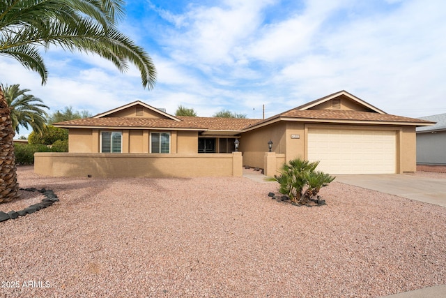 ranch-style house with a garage