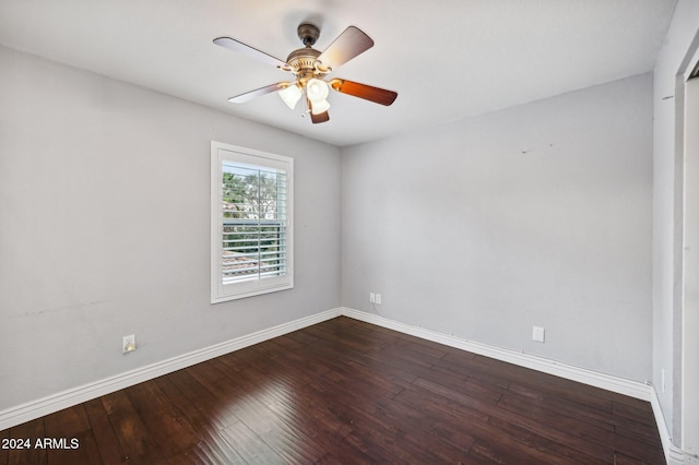 5544 E Paradise Ln, Scottsdale, AZ 85254 - unfurnished room featuring dark wood-type flooring and a ceiling fan