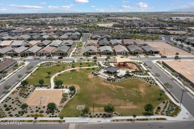 drone / aerial view with a residential view