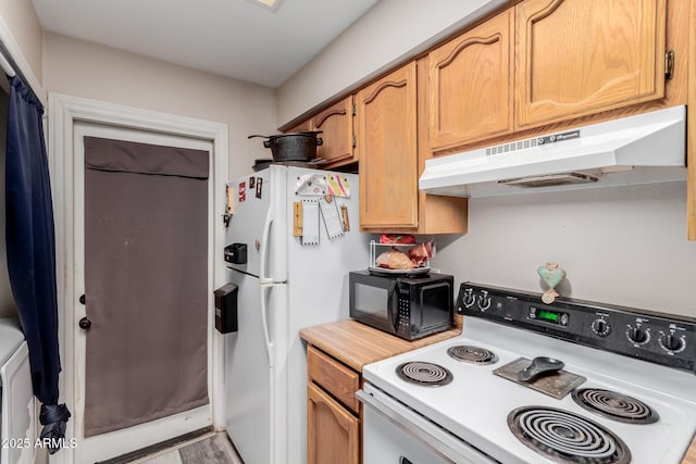 kitchen featuring white appliances