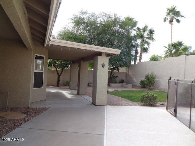 view of patio / terrace with a fenced backyard