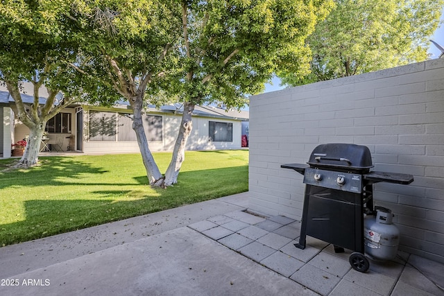 view of patio / terrace featuring area for grilling