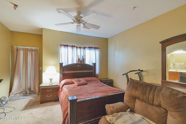 1718 W Colter St Unit 126, Phoenix, AZ 85015 - bedroom featuring light colored carpet and ceiling fan