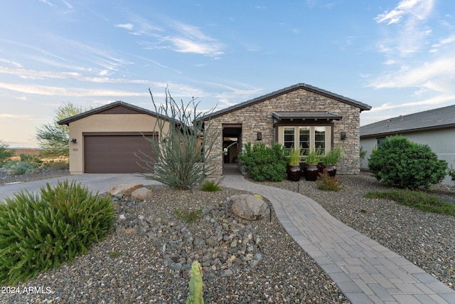 ranch-style house with a garage