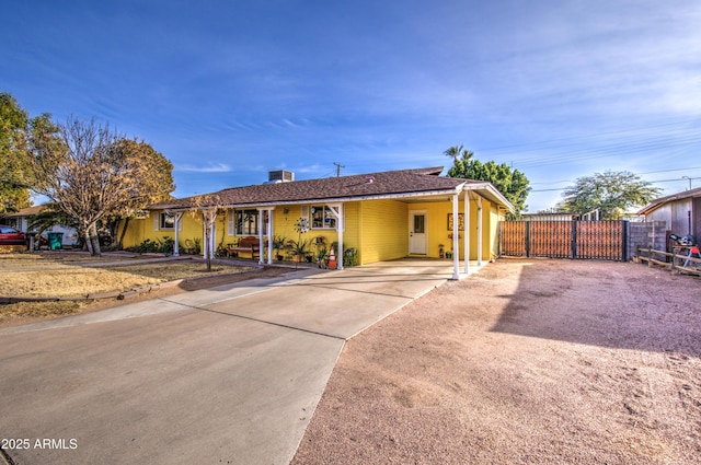 view of ranch-style home