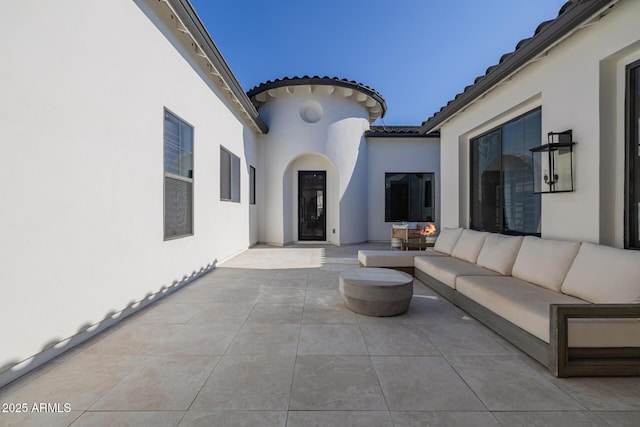 view of patio / terrace with an outdoor hangout area