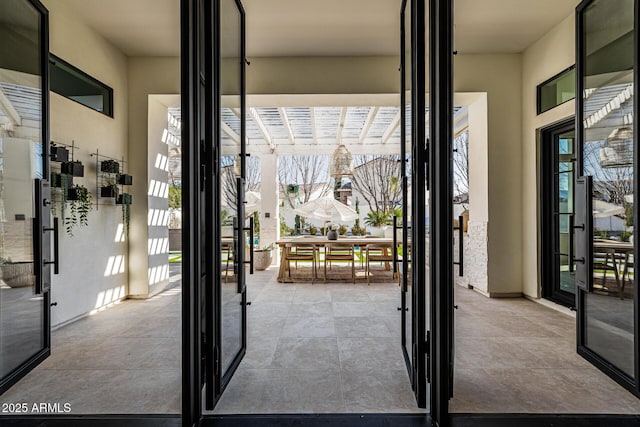 interior space featuring french doors