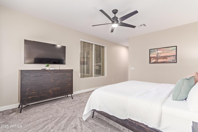 139 E Gail Dr, Gilbert, AZ 85296 - carpeted bedroom with baseboards and a ceiling fan