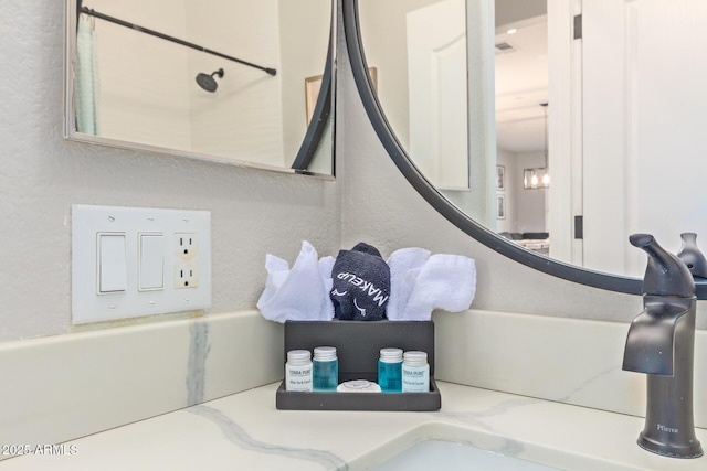 139 E Gail Dr, Gilbert, AZ 85296 - bathroom with a chandelier