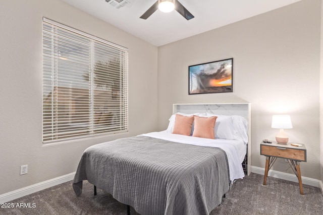 139 E Gail Dr, Gilbert, AZ 85296 - carpeted bedroom featuring baseboards and a ceiling fan
