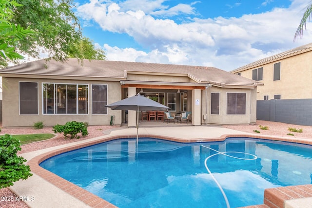 139 E Gail Dr, Gilbert, AZ 85296 - outdoor pool featuring a fenced backyard and a patio area