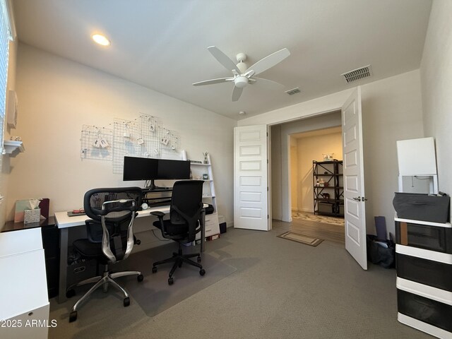 2727 N Acacia Way, Buckeye, AZ 85396 - carpeted home office with ceiling fan