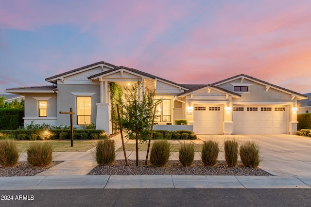 view of front of home featuring a garage