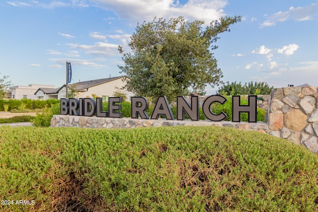 view of community sign