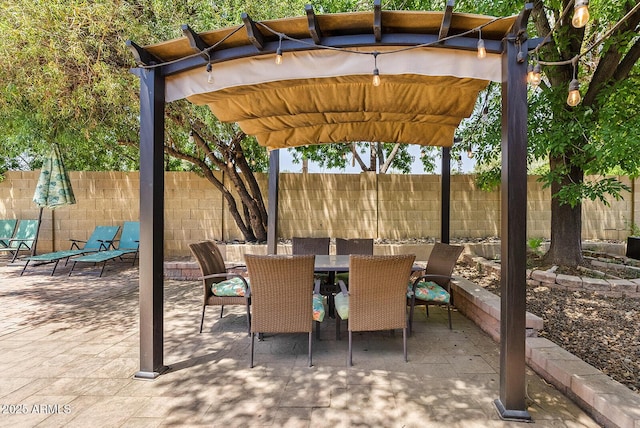 5912 E Wethersfield Rd, Scottsdale, AZ 85254 - view of patio / terrace with outdoor dining space and a pergola