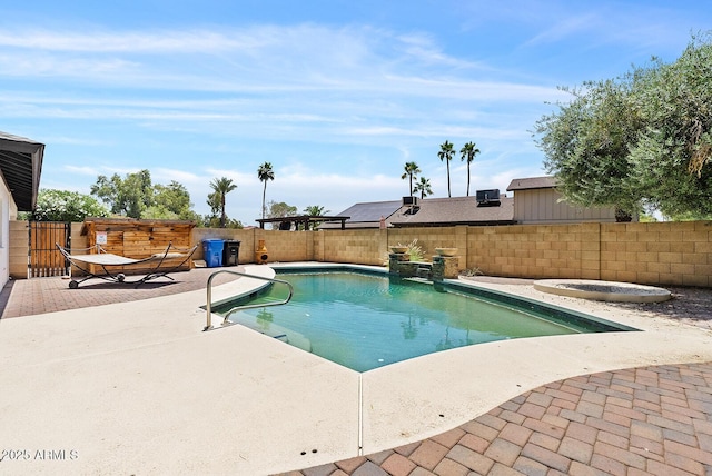 5912 E Wethersfield Rd, Scottsdale, AZ 85254 - view of swimming pool featuring a patio area and a fenced backyard