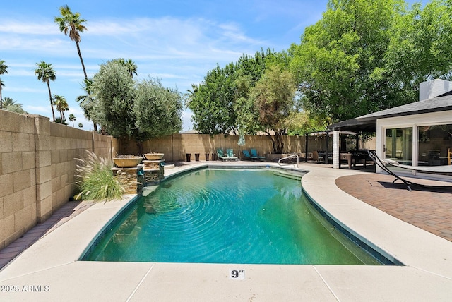 5912 E Wethersfield Rd, Scottsdale, AZ 85254 - view of pool with a patio area and a fenced backyard