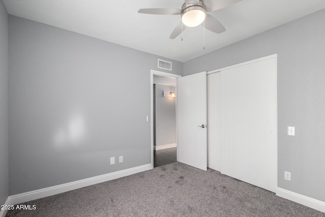 1055 E Ingram St, Mesa, AZ 85203 - unfurnished bedroom with carpet, a closet, and ceiling fan