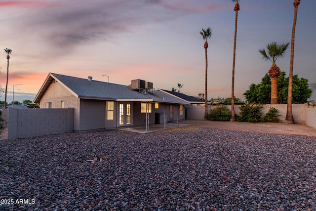 1055 E Ingram St, Mesa, AZ 85203 - rear view of house featuring a patio area, french doors, and a fenced backyard