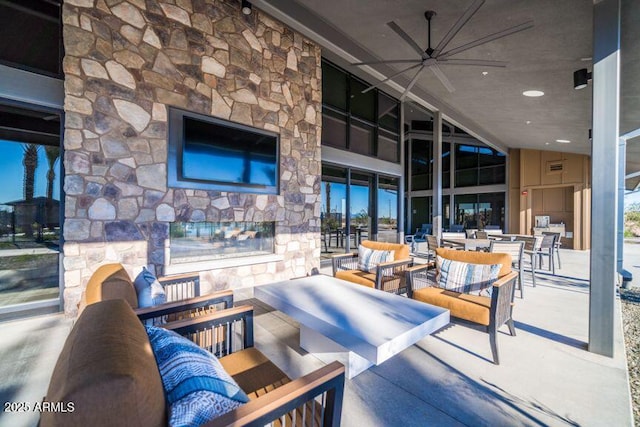 view of patio / terrace with an outdoor hangout area