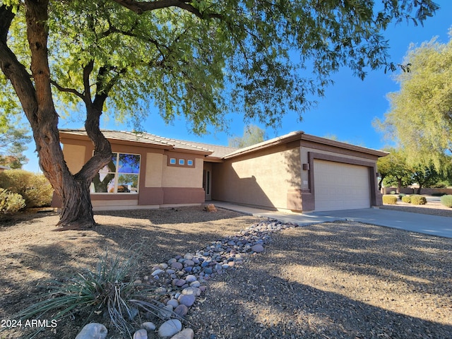 view of front of home featuring a garage