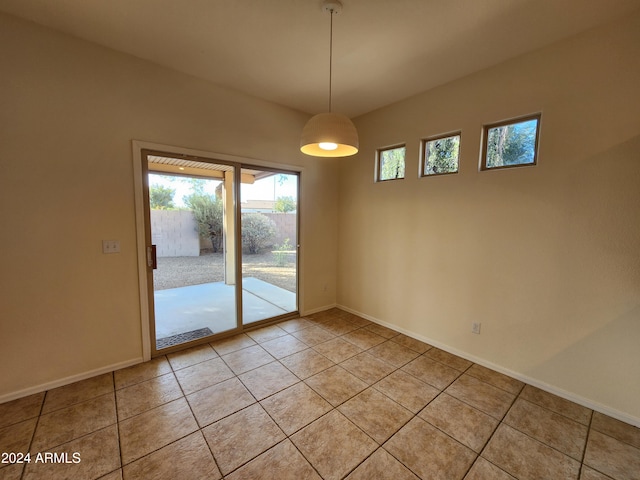 view of tiled empty room