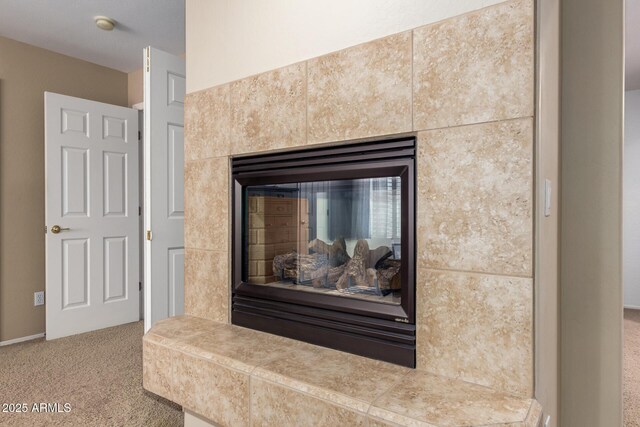 24916 N 80th Ln, Peoria, AZ 85383 - detailed view of carpet, a fireplace, and a smoke detector