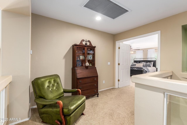 24916 N 80th Ln, Peoria, AZ 85383 - sitting room featuring light carpet, recessed lighting, and baseboards
