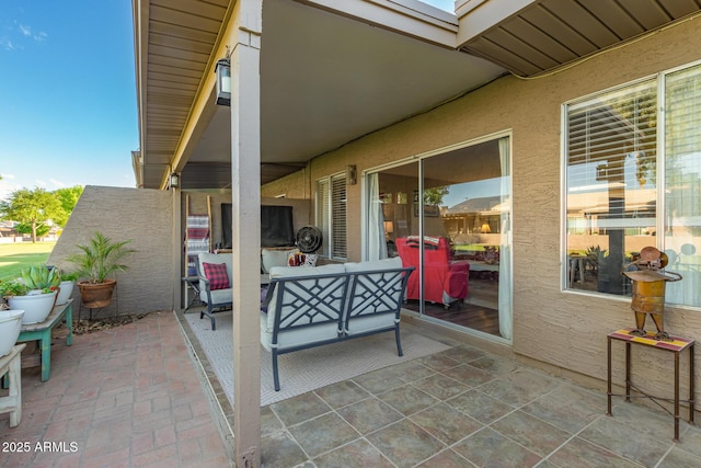 25225 S Glenburn Dr, Sun Lakes, AZ 85248 - view of patio featuring an outdoor living space