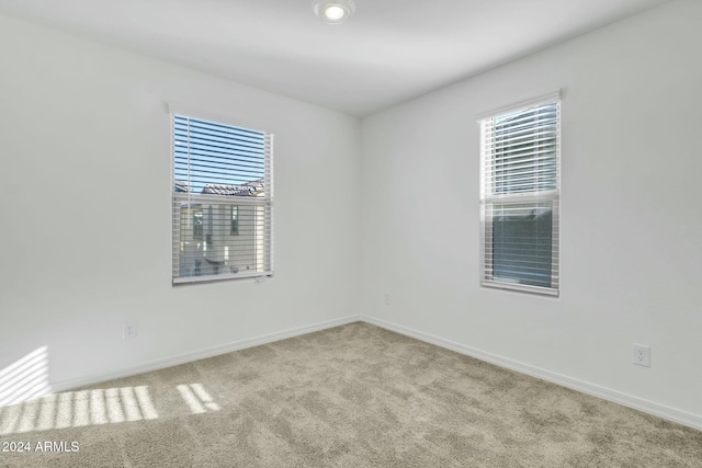 view of carpeted spare room