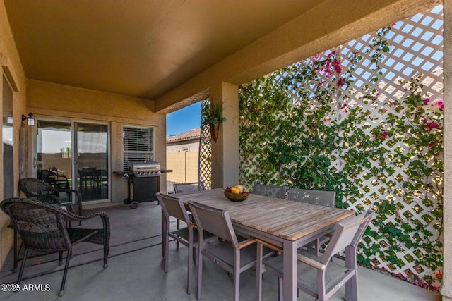 view of patio / terrace with area for grilling