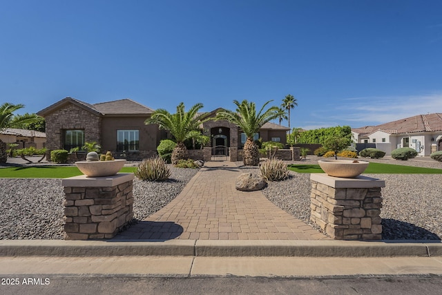 10033 W Jj Ranch Rd, Peoria, AZ 85383 - view of front of home with a tiled roof