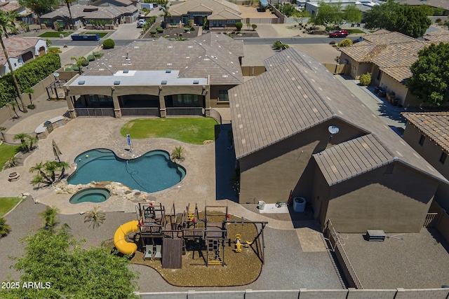 10033 W Jj Ranch Rd, Peoria, AZ 85383 - aerial view of residential area with a pool