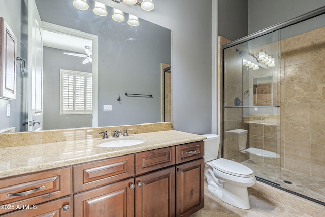 10033 W Jj Ranch Rd, Peoria, AZ 85383 - full bathroom featuring toilet, vanity, and a stall shower