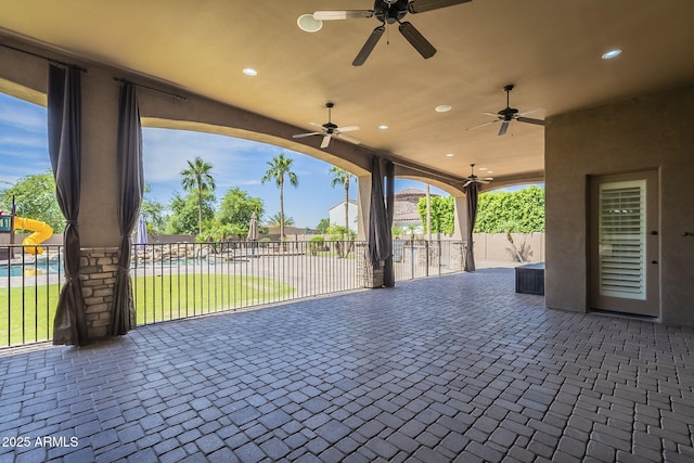 10033 W Jj Ranch Rd, Peoria, AZ 85383 - view of patio / terrace with a ceiling fan