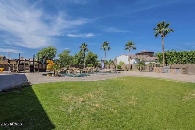 10033 W Jj Ranch Rd, Peoria, AZ 85383 - view of yard with a playground