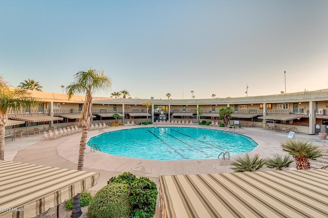 view of pool with a patio area